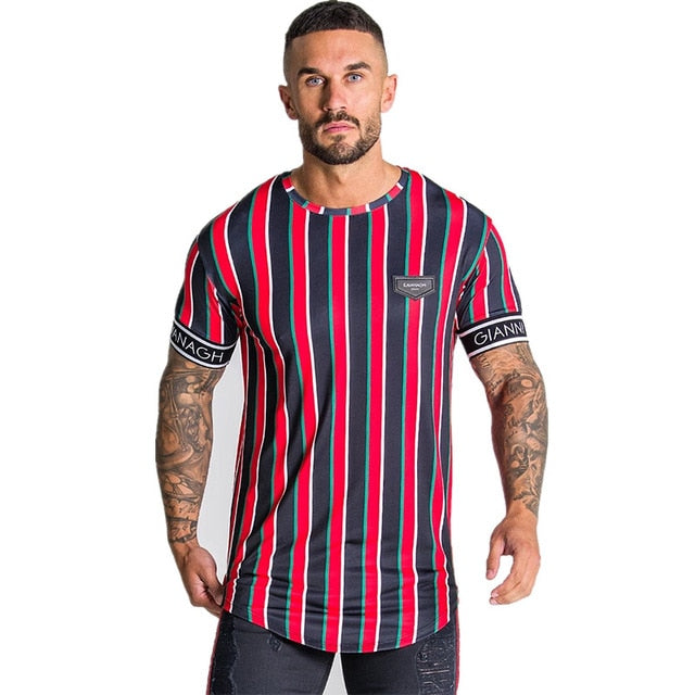 T-shirt Stripe Summer Man T shirt Fashion T Shirt Men