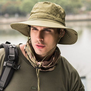 Hat Cap 2018 New Brand Fishing Hunting Brim Safari Summer Men Sun Hat Fisherman Hat