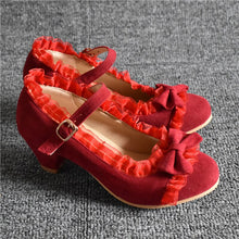 Load image into Gallery viewer, Women Round Toe Night Club Slip On Pumps Spring Summer Butterfly Knot Shoes Slip On Vintage Shoes Woman