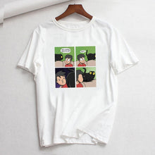 Load image into Gallery viewer, Ladies cartoon Short Sleeve cat Tee casual short tops