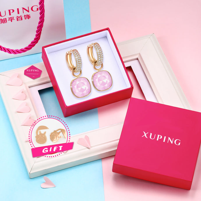 Jewelry Luxury Exquisite Crystals  Gold Color Plated Earrings for Women