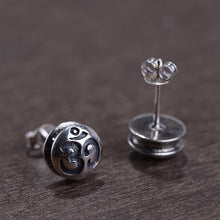 Load image into Gallery viewer, restoring ancient ways the process simple and fashionable men and women six words small stud earrings silver wholesale
