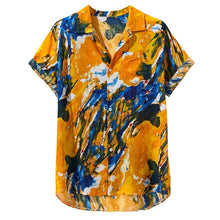 Load image into Gallery viewer, Home&amp;Nest 2019 New Mens Short Sleeve Beach Hawaiian Shirts Cotton Casual Floral Shirts Regular Mens clothing Fashion Blouse Top