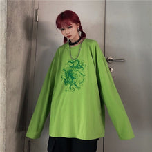 Load image into Gallery viewer, Fun Dragon Women T-shirt short sleeve clothes vegan Cotton