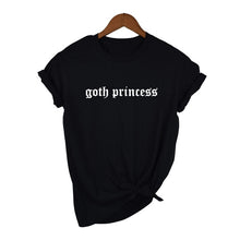 Load image into Gallery viewer, Summer Fashion Tumblr Goth Princess Graphic Grunge Shirts Tees Tops Women Short Sleeve O-neck Shirt Harajuku Ullzang Clothes