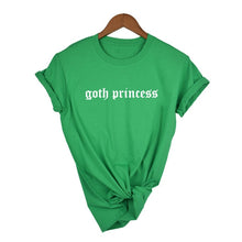 Load image into Gallery viewer, Summer Fashion Tumblr Goth Princess Graphic Grunge Shirts Tees Tops Women Short Sleeve O-neck Shirt Harajuku Ullzang Clothes