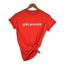 Load image into Gallery viewer, Summer Fashion Tumblr Goth Princess Graphic Grunge Shirts Tees Tops Women Short Sleeve O-neck Shirt Harajuku Ullzang Clothes