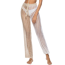 Load image into Gallery viewer, Knitted Hollow Out Pants See Through Crochet Straight Pant Hollow Out Fishnet Wide Leg Pants