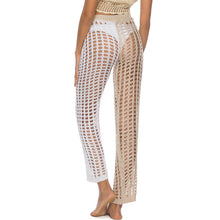 Load image into Gallery viewer, Knitted Hollow Out Pants See Through Crochet Straight Pant Hollow Out Fishnet Wide Leg Pants