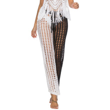 Load image into Gallery viewer, Knitted Hollow Out Pants See Through Crochet Straight Pant Hollow Out Fishnet Wide Leg Pants