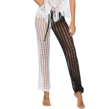 Load image into Gallery viewer, Knitted Hollow Out Pants See Through Crochet Straight Pant Hollow Out Fishnet Wide Leg Pants