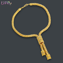 Load image into Gallery viewer, African Jewelry Sets Fashion Gold Necklace Earrings Ring