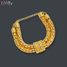 Load image into Gallery viewer, African Jewelry Sets Fashion Gold Necklace Earrings Ring
