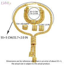 Load image into Gallery viewer, African Jewelry Sets Fashion Gold Necklace Earrings Ring