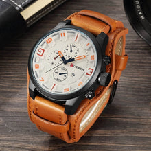 Load image into Gallery viewer, Men Watches Waterproof Top Brand Luxury Calendar Fashion Clock Leather Sport Military Men Wristwatch