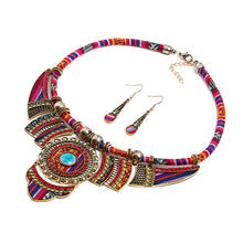 Load image into Gallery viewer, Fashion Jewelry National style resin  necklace and earrings two-piece jewelry sets for woman costume ethnic trendy jewelry set