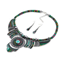 Load image into Gallery viewer, Fashion Jewelry National style resin  necklace and earrings two-piece jewelry sets for woman costume ethnic trendy jewelry set