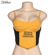 Load image into Gallery viewer, Nibber spring new Letter print cotton crop Top women Vest sleeveless Tube tops stretch Slim Soft Underwear camisoles tank tops