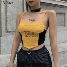 Load image into Gallery viewer, Nibber spring new Letter print cotton crop Top women Vest sleeveless Tube tops stretch Slim Soft Underwear camisoles tank tops