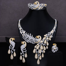 Load image into Gallery viewer, GODKI Luxury Phoenix 4PCS African Necklace Earring Sets Zircon Jewelry Sets For Women Wedding Indian Nigerian Party Jewelry Set