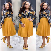 Load image into Gallery viewer, Autumn new african dresses for women printed vetsidos casual midi dress africa lady clothes spring summer clothing female