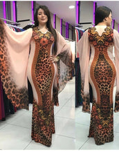 Load image into Gallery viewer, Leopard Print Printing Dress clothing African dresses for women