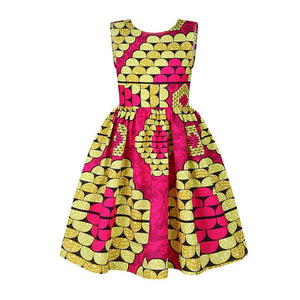 Women Traditional African Clothing Dashiki For Children Cute Sundress Elegant Children Print Summer Ball Gown