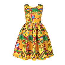 Load image into Gallery viewer, Women Traditional African Clothing Dashiki For Children Cute Sundress Elegant Children Print Summer Ball Gown