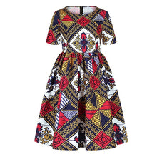 Load image into Gallery viewer, Women Traditional African Clothing Dashiki For Children Cute Sundress Elegant Children Print Summer Ball Gown