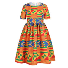 Load image into Gallery viewer, Women Traditional African Clothing Dashiki For Children Cute Sundress Elegant Children Print Summer Ball Gown