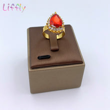 Load image into Gallery viewer, Nigerian Jewelry Sets Dubai Wedding African Beads Jewelry Sets Gold Necklace Bracelet Earrings Rings Women Jewelry