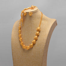 Load image into Gallery viewer, African jewelry set nigerian wedding For Women Bridal African Gold Color Jewelry Set Dubai Necklace Earrings Bride Gift