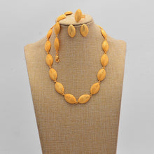Load image into Gallery viewer, African jewelry set nigerian wedding For Women Bridal African Gold Color Jewelry Set Dubai Necklace Earrings Bride Gift
