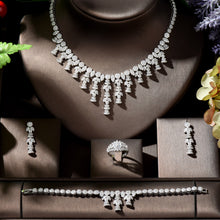 Load image into Gallery viewer, Bridal Necklace and Earring Set Leaf Shape African Jewelry Set Nigerian Wedding set