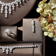 Load image into Gallery viewer, Bridal Necklace and Earring Set Leaf Shape African Jewelry Set Nigerian Wedding set