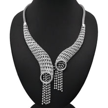 Load image into Gallery viewer, Nigerian Bridal Jewelry Set Flower Pendant Necklace Set Dubai silver Jewelry Sets