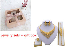 Load image into Gallery viewer, Nigerian Wedding African Jewelry Set Dubai Gold Necklace for Women