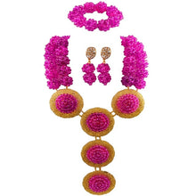 Load image into Gallery viewer, Army Green fashion Nigerian wedding African jewelry set  crystal necklace bridal jewelry sets