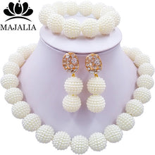 Load image into Gallery viewer, Classic Nigerian Wedding African Jewelry Set Hot pink Crystal Necklace Bride Jewelry Sets