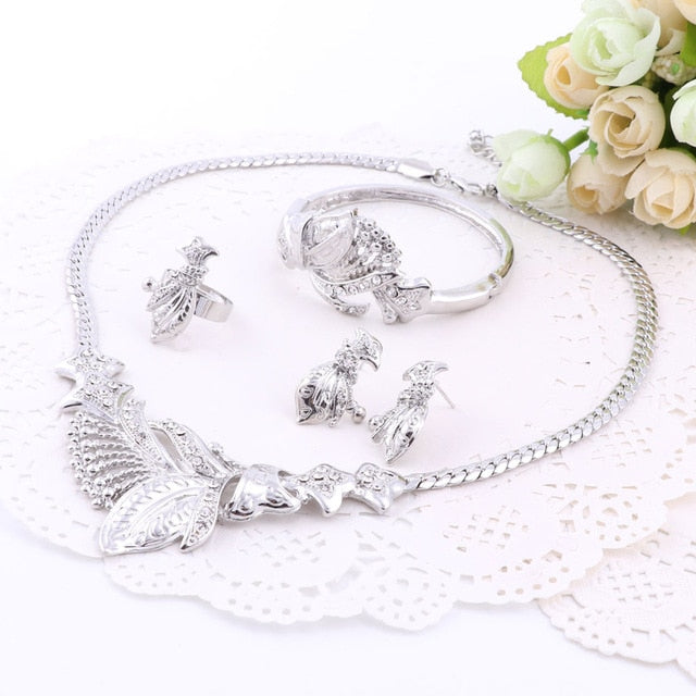 African Jewelry Sets  Gold Color Nigerian Wedding African Beads For Women Crystal Jewelry Wedding Bridal Jewelry Set