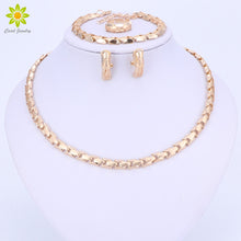 Load image into Gallery viewer, Jewelry Set Exquisite Flash Dubai Gold Color Necklace Sets Nigerian Wedding Bridal