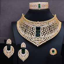 Load image into Gallery viewer, GODKI BIG Super Luxury Chokers 4PC African Necklace Zircon Jewelry Sets For Women Wedding Indian Nigerian Party Jewelry Set 2020