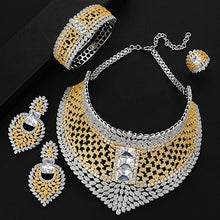 Load image into Gallery viewer, GODKI BIG Super Luxury Chokers 4PC African Necklace Zircon Jewelry Sets For Women Wedding Indian Nigerian Party Jewelry Set 2020