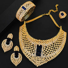 Load image into Gallery viewer, GODKI BIG Super Luxury Chokers 4PC African Necklace Zircon Jewelry Sets For Women Wedding Indian Nigerian Party Jewelry Set 2020