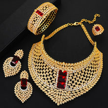 Load image into Gallery viewer, GODKI BIG Super Luxury Chokers 4PC African Necklace Zircon Jewelry Sets For Women Wedding Indian Nigerian Party Jewelry Set 2020