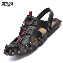 Load image into Gallery viewer, Summer Men&#39;s Sandals Breathable Beach Outdoor Shoes Summer Roman Men Sandals High Quality Sandals Slippers Soft Bottom