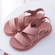 Load image into Gallery viewer, MCCKLE Flat Sandals Women Shoes Gladiator Open Toe Buckle Soft Jelly Sandals Female Casual Women&#39;s Flat Platform Beach Shoes