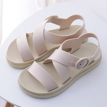 Load image into Gallery viewer, MCCKLE Flat Sandals Women Shoes Gladiator Open Toe Buckle Soft Jelly Sandals Female Casual Women&#39;s Flat Platform Beach Shoes