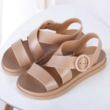 Load image into Gallery viewer, MCCKLE Flat Sandals Women Shoes Gladiator Open Toe Buckle Soft Jelly Sandals Female Casual Women&#39;s Flat Platform Beach Shoes