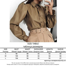 Load image into Gallery viewer, Sweetown Black Faux Leather Blouses Shirt Women Streetwear Covered Button Turn Down Collar Ladies Blouses Manches Bouffantes
